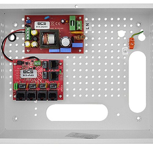 System zasilania dla 4 monitorów IP z switchem Po...