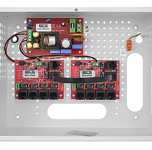 System zasilania dla 8 monitorów IP z switchem Po...