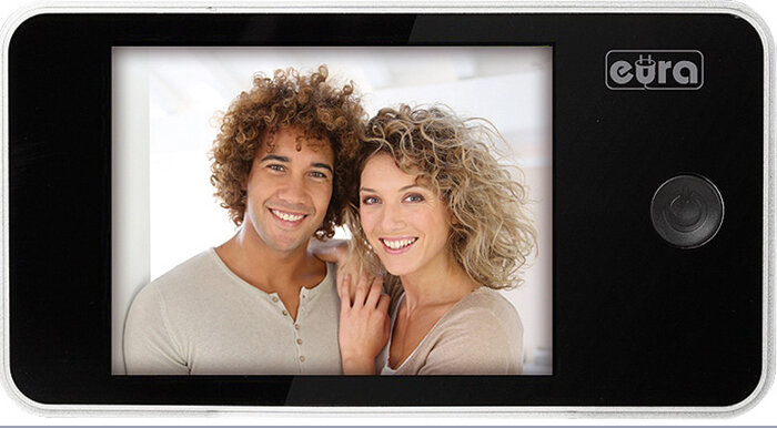 Wideowizjer do drzwi EURA VDP-01C1 ERIS SREBRNY 3,2'' LCD - obrazek 2