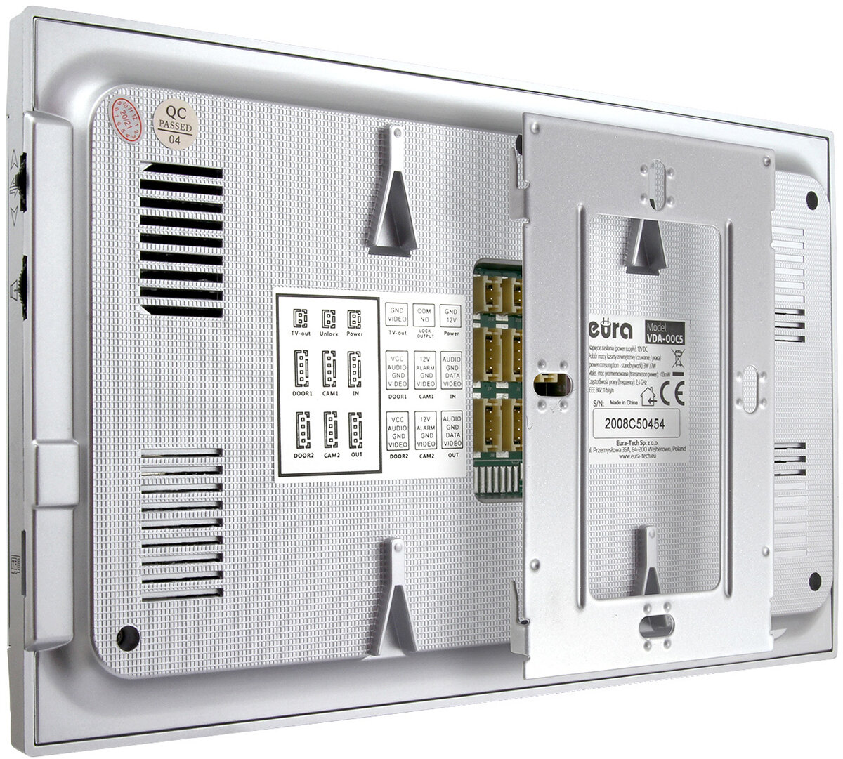 Wideodomofon Eura VDP-00C5 Biały, 2 wejścia, WiFi, Aplikacja, Czytnik - obrazek 3