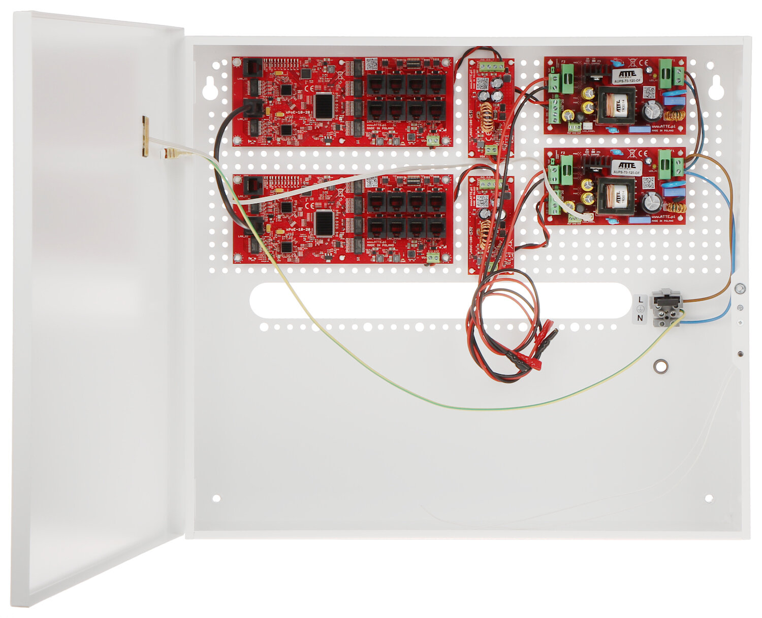 Switch poe z zasilaczem buforowym IPUPS-16-20-H 16-PORTOWY ATTE - obrazek 2