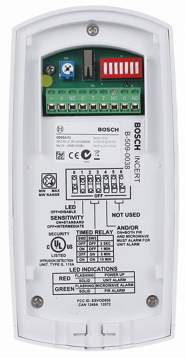 Zewnętrzna czujka dualna MIKROFALA PIR OD850 BOSCH - obrazek 2