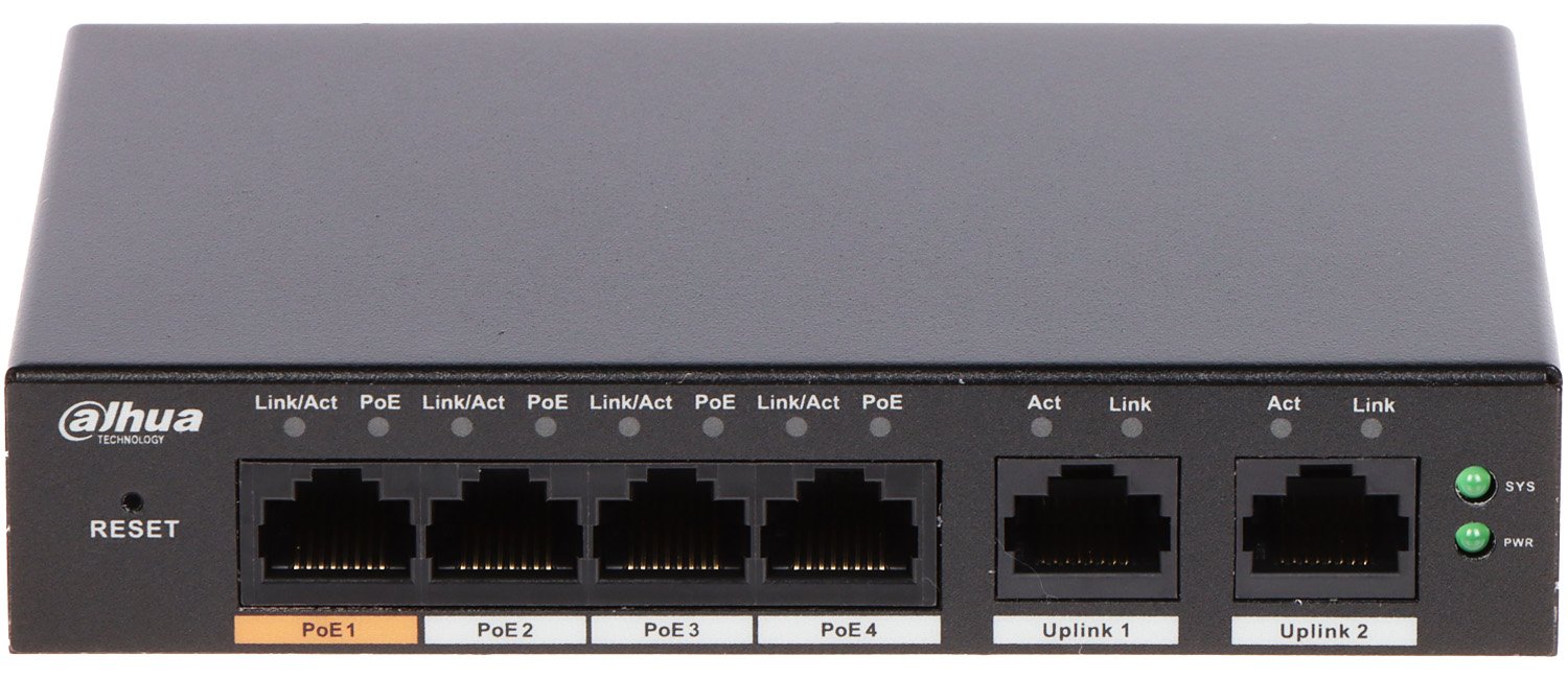 SWITCH POE S4100-4GT2GT-60-C 4-PORTOWY Dahua - obrazek 2