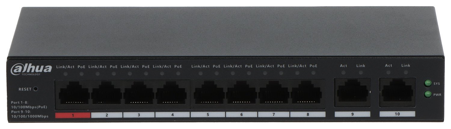 SWITCH PoE 8 portów CS4010-8ET-110 Dahua - obrazek 2