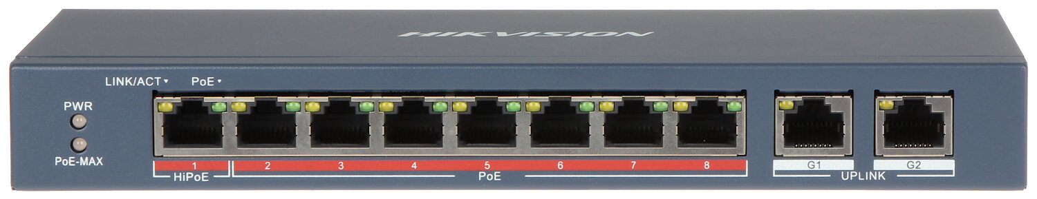 Switch POE DS-3E0310HP-E 8-portowy Hikvision - obrazek 2