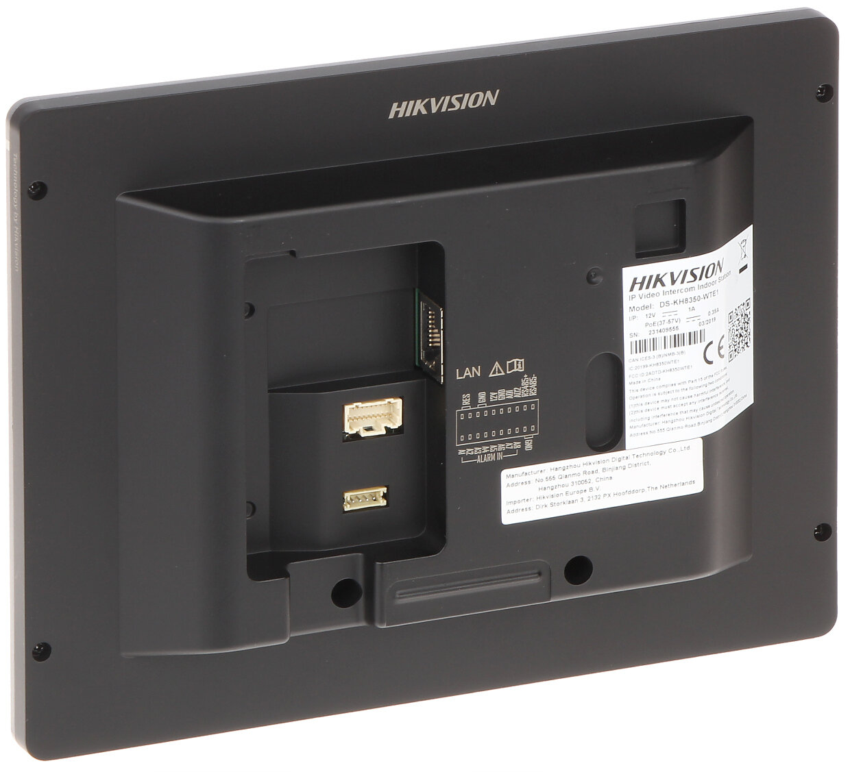 Panel wewnętrzny wideodomofonu monitor IP DS-KH8350-WTE1/EU Hikvision - obrazek 4