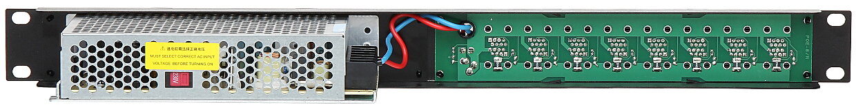 Patch panel 8-portowy z zasilaczem ZR48-158/POE-8 - obrazek 2