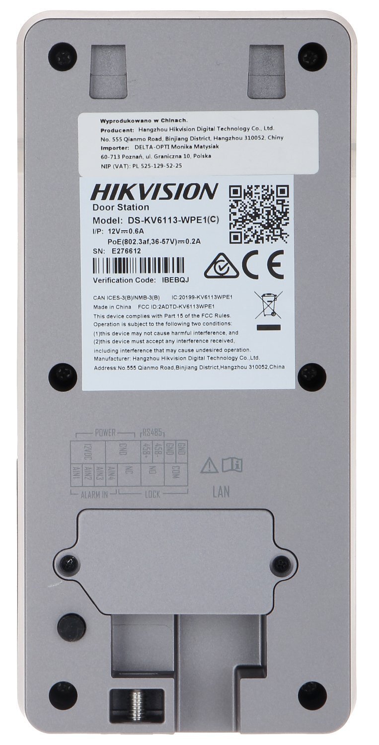 Wideodomofon bezprzewodowy DS-KV6113-WPE1(C)/SURFACE Wi-Fi / IP Hikvision - obrazek 3