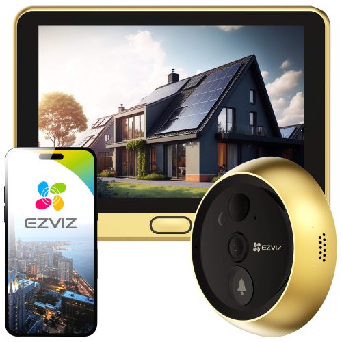 Wizjer elektroniczny do drzwi EZVIZ CS-DP2C Gold z...