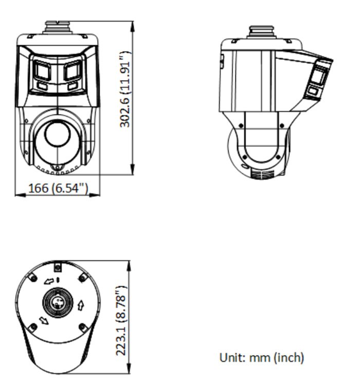 Kamera IP szybkoobrotowa zewnętrzna DS-2SE4C225MWG-E/26(F0) TandemVu ColorVu - 1080p 4.8...120mm Hikvision - obrazek 6
