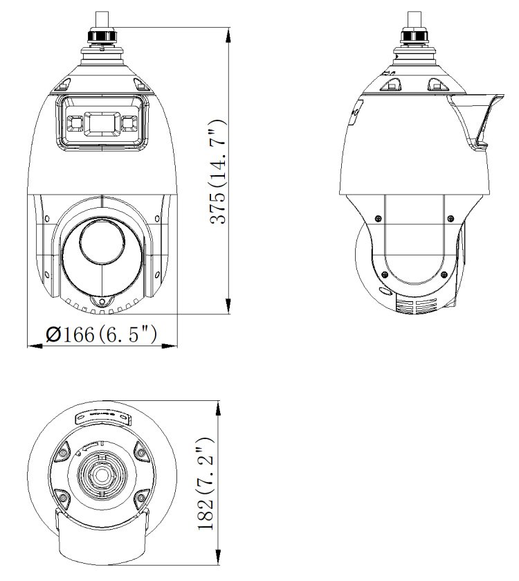 Kamera IP szybkoobrotowa zewnętrzna DS-2SE4C425MWG-E(14F0) TandemVu ColorVu - 3.7Mpx 4.8...120mm Hikvision - obrazek 7