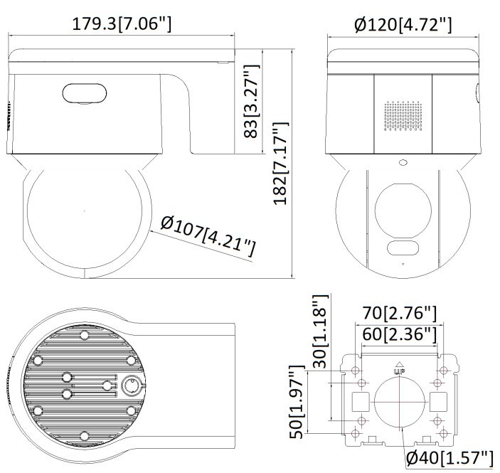 KAMERA IP SZYBKOOBROTOWA ZEWNĘTRZNA DS-2DE3A400BW-DE/W(F1)(T5) ACUSENSE - 4Mpx 4mm Hikvision - obrazek 6