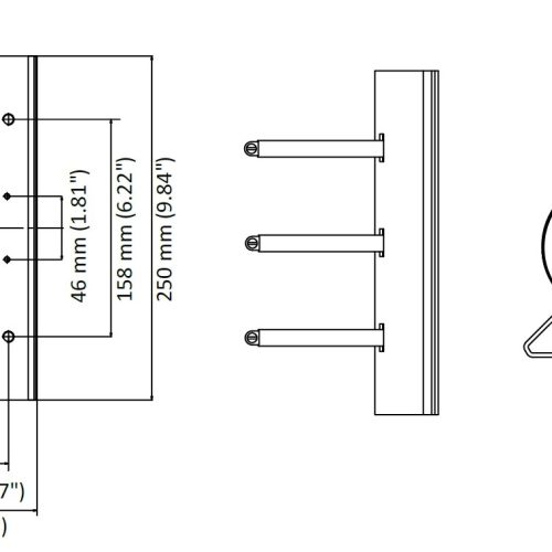 UCHWYT NA SŁUP DS-1475ZJ-SUS(BLACK) Hikvision