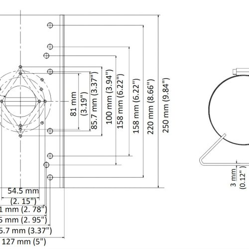 UCHWYT NA SŁUP DS-1275ZJ-SUS(BLACK) Hikvision