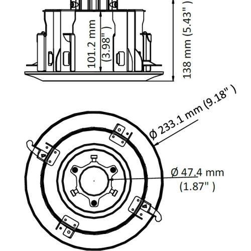 UCHWYT SUFITOWY KAMERY DS-1671ZJ-SDM9 Hikvision