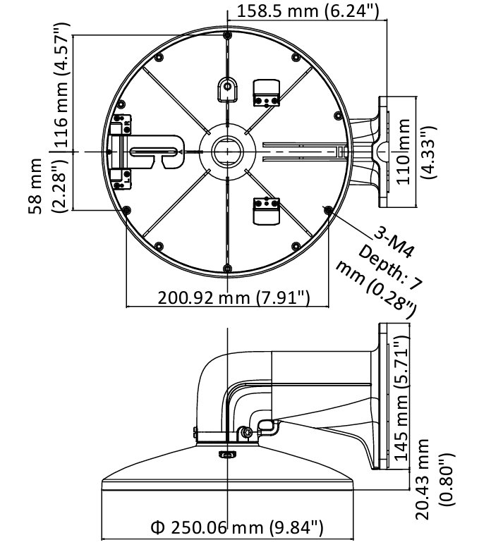 UCHWYT KAMERY DS-1618ZJ-6D Hikvision - obrazek 2