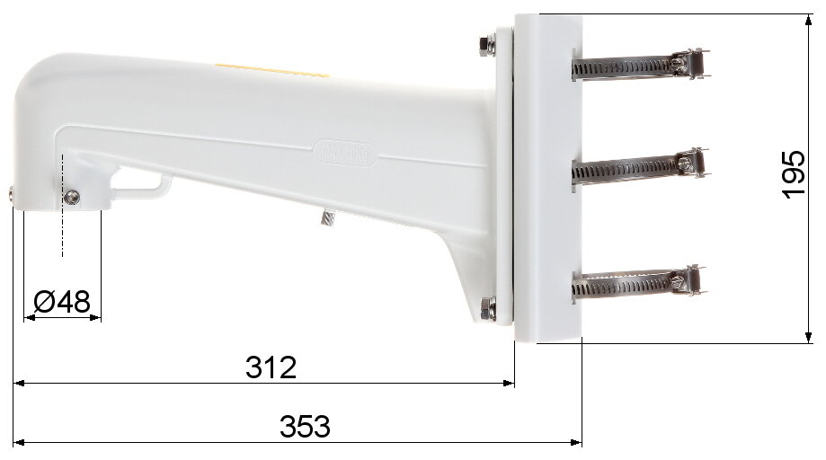 Uchwyt słupowy DS-1602ZJ-POLE Hikvision - obrazek 2