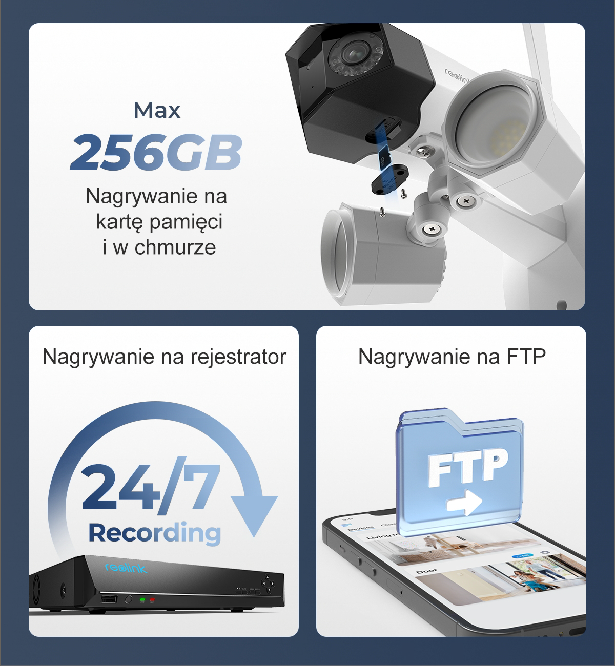 Kamera Reolink DUO 2 floodlight POE 4K 8 Mp | kąt widzenia 180 stopni | Detekcja osób pojazdów zwierząt | Lampy led - obrazek 15