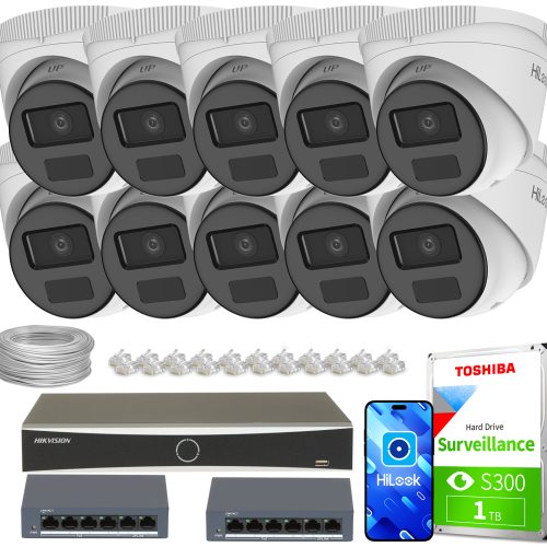 Zestaw do monitoringu 10x IPCAM-T2-P  Full HD, PoE...