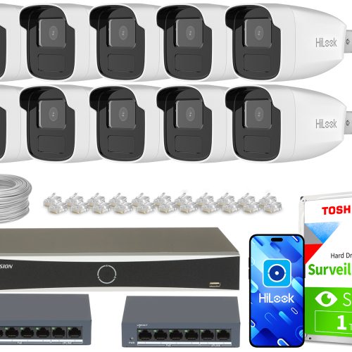 Zestaw do monitoringu 10x IPCAM-B2-50IR Full HD IR...