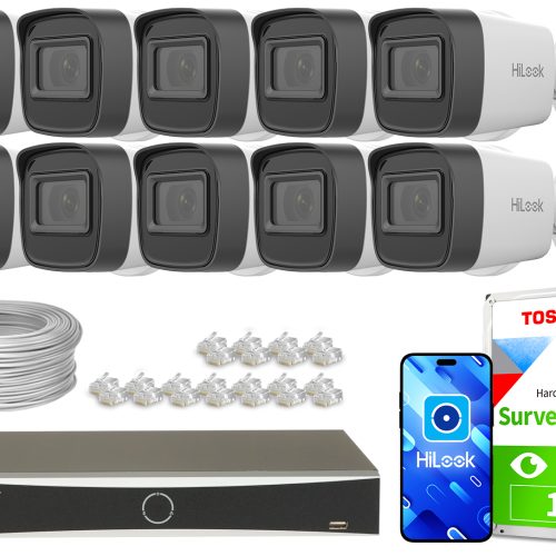Zestaw do monitoringu 10x IPCAM-B4-P DS-7616NXI-K2...