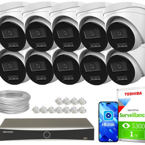 Zestaw do monitoringu 10x IPCAM-T2-30DL DS-7616NXI...