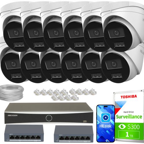 Zestaw do monitoringu 12x IPCAM-T6-30DL 6Mpx Smart...