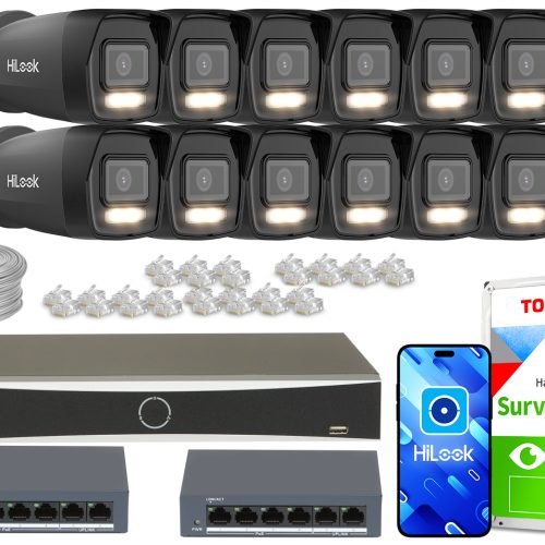 Zestaw do monitoringu 14x IPCAM-B4-30DL Black 4Mpx...