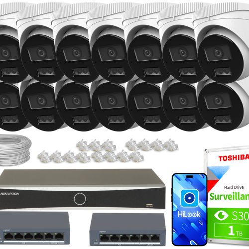 Zestaw do monitoringu 14x IPCAM-T2-30DL FullHD Dua...