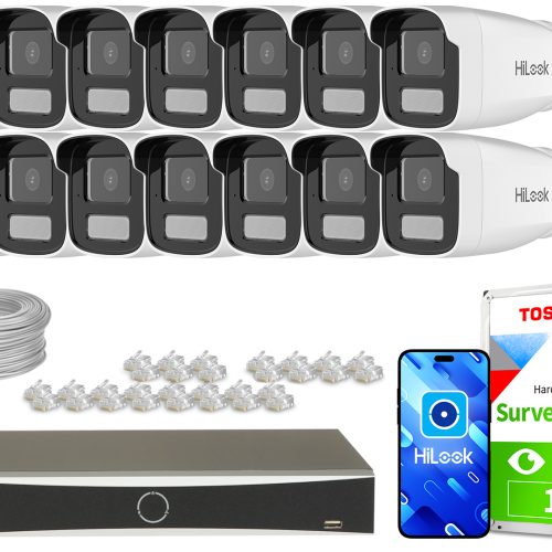 Zestaw do monitoringu 14x IPCAM-B4-30DL 1x DS-7616...