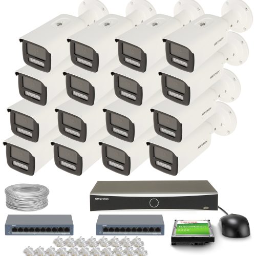 Zestaw do monitoringu 16x DS-2CD2T43G2-2LI, DS-761...