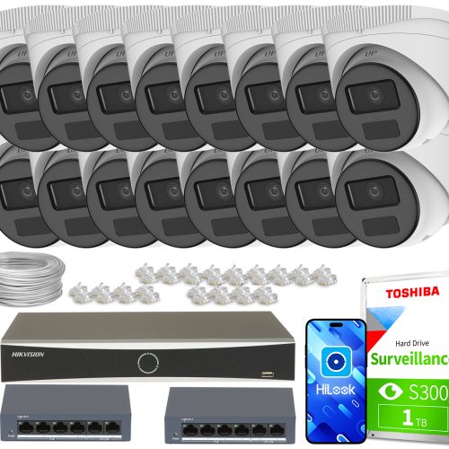 Zestaw do monitoringu 16x IPCAM-T2-P  Full HD, PoE...