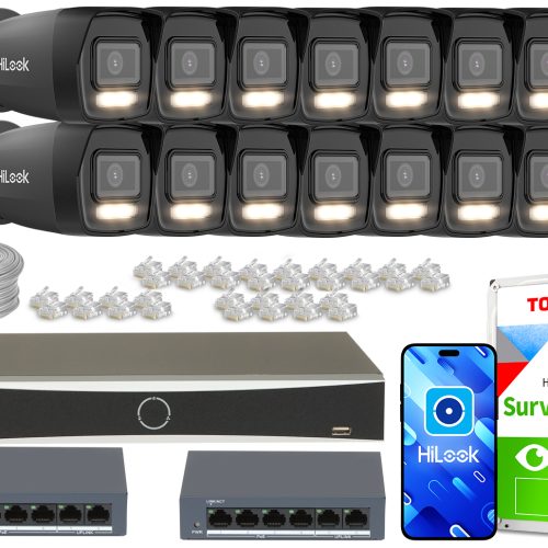 Zestaw do monitoringu 16x IPCAM-B4-30DL Black 4Mpx...