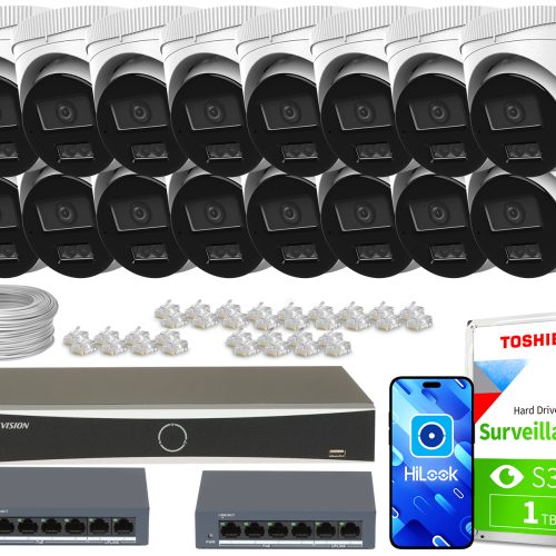 Zestaw do monitoringu 16x IPCAM-T2-30DL FullHD Dua...
