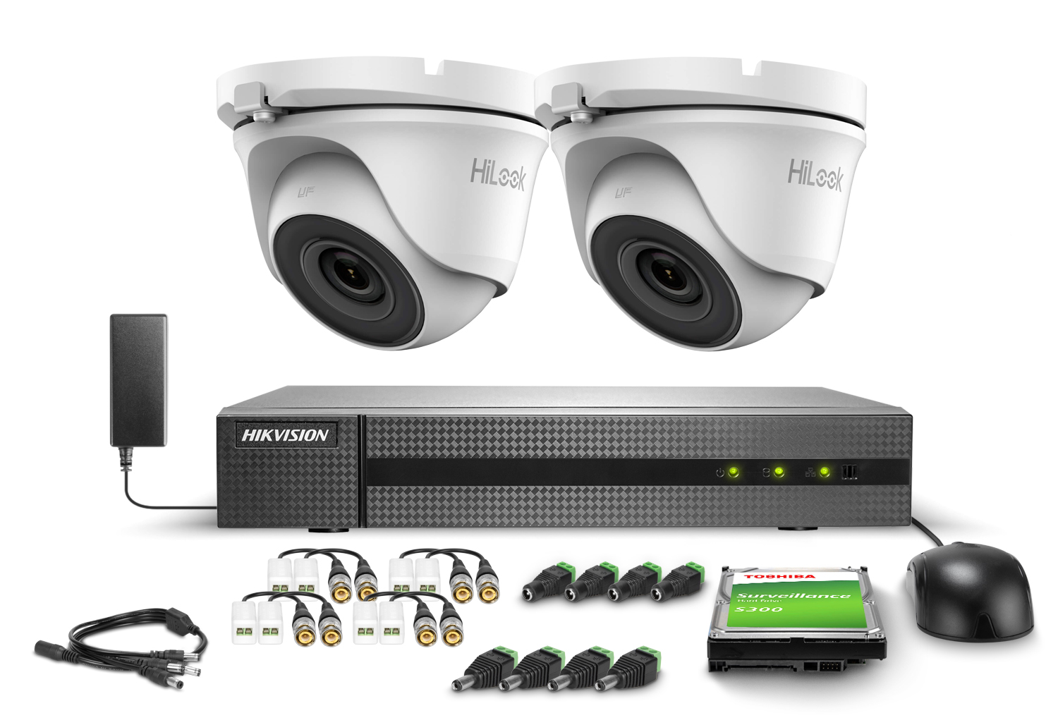 Zestaw do monitoringu 2x TVICAM-T2M, FullHD, IR 20m HiLook by Hikvision