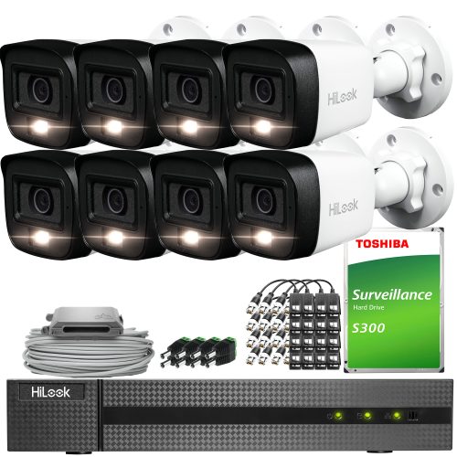 Zestaw do monitoringu 4w1 HiLook by Hikvision 8x T...