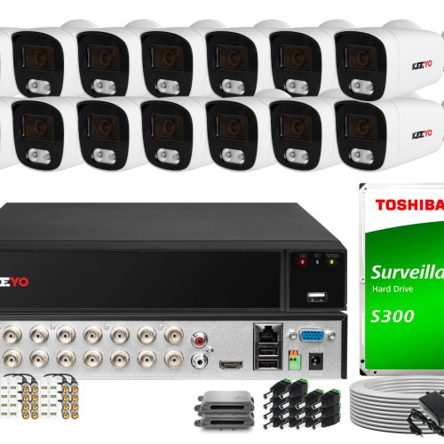 Zestaw do monitoringu 4w1 KEEYO 14x LV-E-AL8M25TF-...