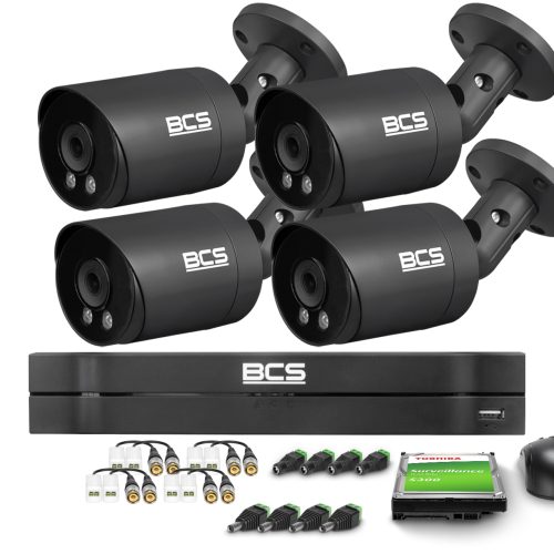 Zestaw do monitoringu 4x BCS-TA15FR4-G 5Mpx, 0.05L...