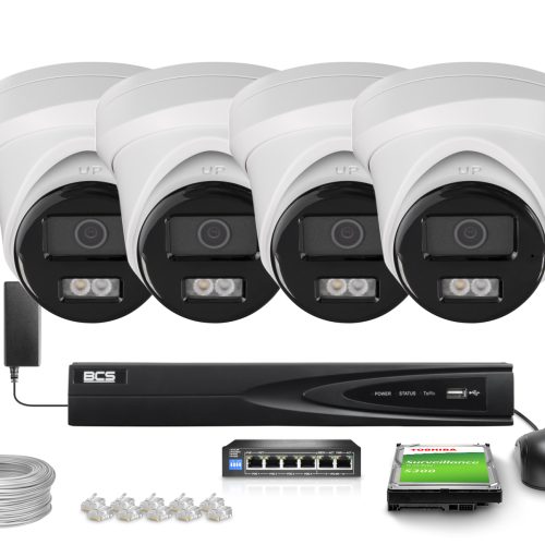 Zestaw do monitoringu 4x BCS-V-EIP16FSR3L3(2) 6Mpx...