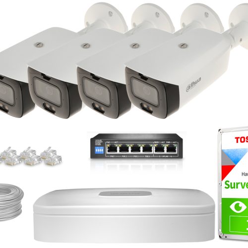 Zestaw do monitoringu 4x IPC-HFW3849T1-AS-PV-0280B...