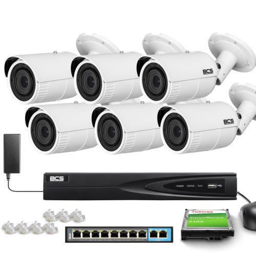 Zestaw do monitoringu 6x BCS-V-TIP45VSR5 5Mpx, 0.0...