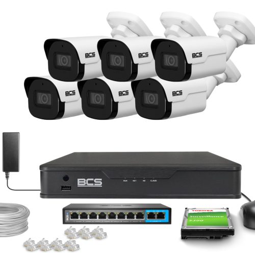 Zestaw do monitoringu 6x BCS-P-TIP24FSR4-Ai2 4Mpx ...