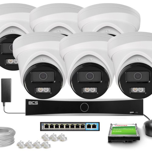 Zestaw do monitoringu 6x BCS-V-EIP16FSR3L3(2) 6Mpx...