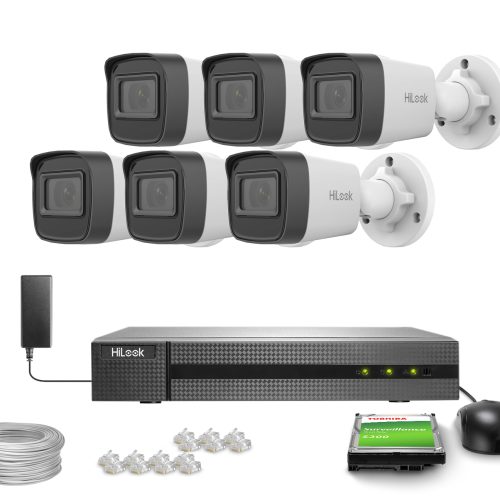 Zestaw do monitoringu 6x IPCAM-B4-P 2K+, PoE, IR 2...