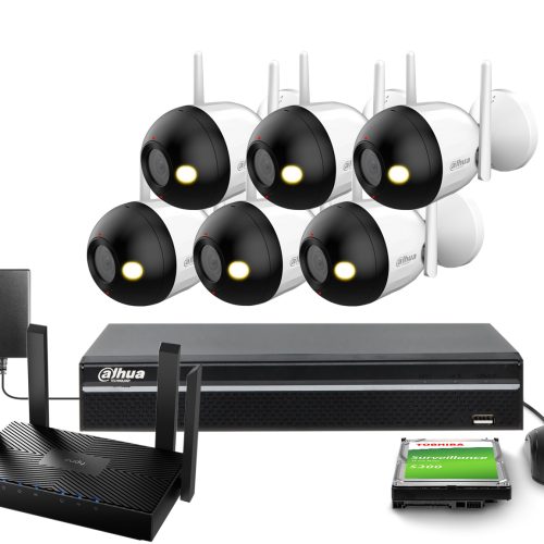 Zestaw do monitoringu Wi-Fi 6x F4C-PV 4Mpx IR 30m ...