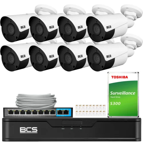 Zestaw do monitoringu 8x BCS-P-TIP14FSR5 4Mpx, BCS...