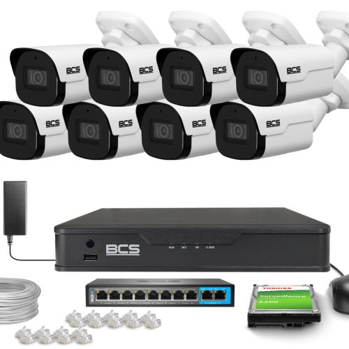 Zestaw do monitoringu 8x BCS-P-TIP24FSR4-Ai2 4Mpx ...
