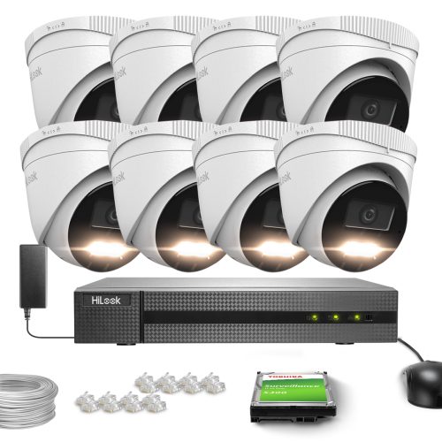 Zestaw do monitoringu HiLook Hikvision 8x IPCAM-T8...