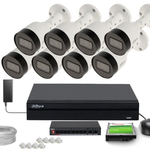 Zestaw do monitoringu 8x IPC-HFW1530SP-0280B-S6, 4...
