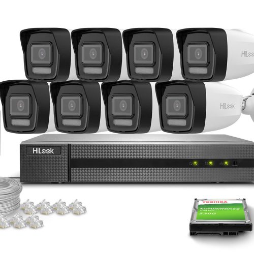 Zestaw do monitoringu 8x IPCAM-B4-30DL 4Mpx Hybrid...